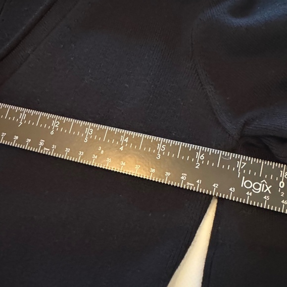 ARGENT Merino Wool A-Line Dress Rich Sweater Dress Black V-Neck Open Sleeve Nwot - Picture 6 of 12